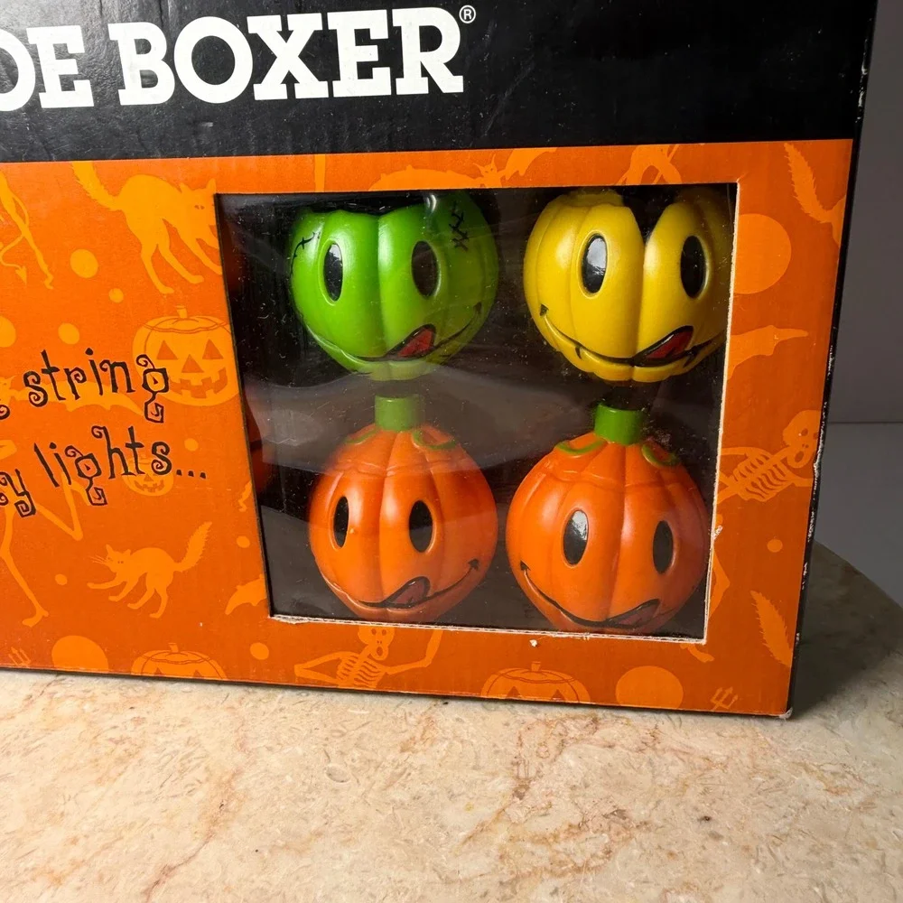 Joe Boxer String-O-Fright Halloween Lights Multicolor Pumpkin Novelty 2003